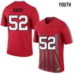 NCAA Ohio State Buckeyes Youth #52 Wyatt Davis Throwback Nike Football College Jersey NQD4245CM